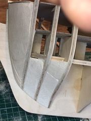 Build photo of the HMS Diana model, 2017-09-30