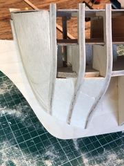Build photo of the HMS Diana model, 2017-09-30