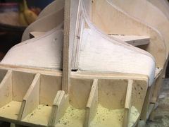 Build photo of the HMS Diana model, 2017-09-30