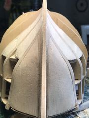 Build photo of the HMS Diana model, 2017-10-01