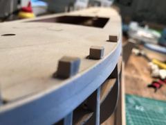 Build photo of the HMS Diana model, 2017-12-28