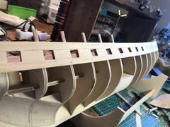 Build photo of the HMS Diana model, 2018-01-02