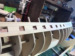 Build photo of the HMS Diana model, 2018-01-02