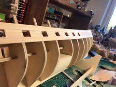Build photo of the HMS Diana model, 2018-01-02