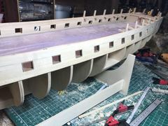 Build photo of the HMS Diana model, 2018-01-04