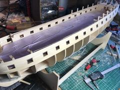 Build photo of the HMS Diana model, 2018-01-05