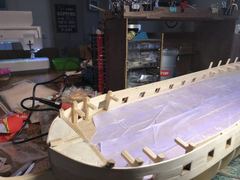 Build photo of the HMS Diana model, 2018-01-05