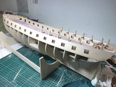 Build photo of the HMS Diana model, 2018-01-07