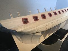 Build photo of the HMS Diana model, 2018-03-11