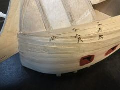 Build photo of the HMS Diana model, 2018-03-11