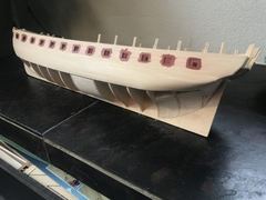 Build photo of the HMS Diana model, 2018-03-17