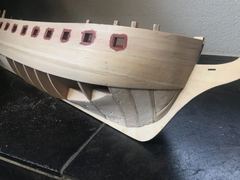 Build photo of the HMS Diana model, 2018-03-17