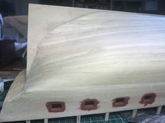 Build photo of the HMS Diana model, 2018-03-25