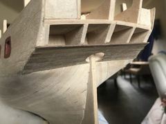 Build photo of the HMS Diana model, 2018-04-02