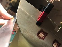 Build photo of the HMS Diana model, 2018-04-05