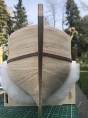 Build photo of the HMS Diana model, 2018-04-08