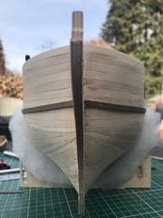 Build photo of the HMS Diana model, 2018-04-08
