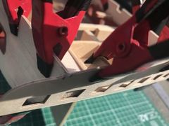 Build photo of the HMS Diana model, 2018-04-08