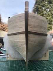 Build photo of the HMS Diana model, 2018-04-08