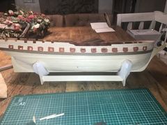 Build photo of the HMS Diana model, 2018-04-10