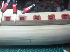 Build photo of the HMS Diana model, 2018-04-13