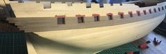 Build photo of the HMS Diana model, 2018-04-14