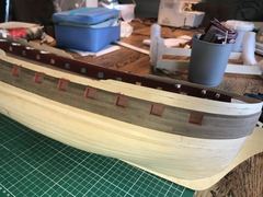 Build photo of the HMS Diana model, 2018-04-15
