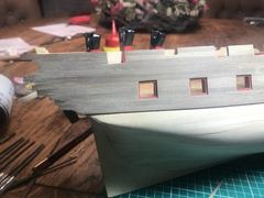 Build photo of the HMS Diana model, 2018-04-26