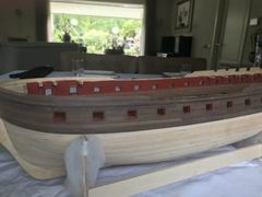 Build photo of the HMS Diana model, 2018-04-28