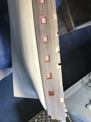Build photo of the HMS Diana model, 2018-04-28