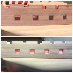 Build photo of the HMS Diana model, 2018-04-29