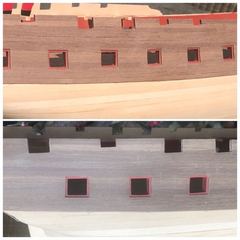 Build photo of the HMS Diana model, 2018-04-29