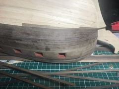 Build photo of the HMS Diana model, 2018-05-17