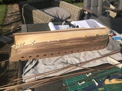 Build photo of the HMS Diana model, 2018-05-20