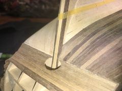 Build photo of the HMS Diana model, 2018-05-22