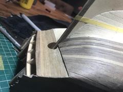 Build photo of the HMS Diana model, 2018-05-22