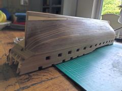 Build photo of the HMS Diana model, 2018-09-08