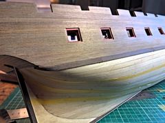 Build photo of the HMS Diana model, 2018-09-09