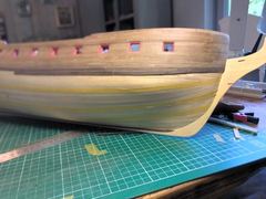 Build photo of the HMS Diana model, 2018-09-09