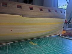 Build photo of the HMS Diana model, 2018-09-09
