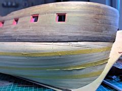 Build photo of the HMS Diana model, 2018-09-09