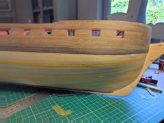 Build photo of the HMS Diana model, 2018-09-09