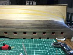 Build photo of the HMS Diana model, 2018-09-23