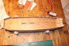 Build photo of the HMS Diana model, 2018-11-04
