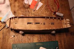 Build photo of the HMS Diana model, 2018-11-04