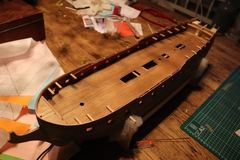Build photo of the HMS Diana model, 2018-11-04