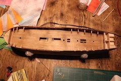 Build photo of the HMS Diana model, 2018-11-04