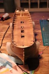 Build photo of the HMS Diana model, 2018-11-04