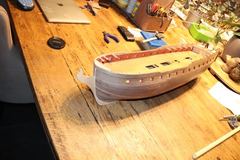 Build photo of the HMS Diana model, 2018-12-01