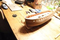 Build photo of the HMS Diana model, 2018-12-01